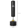 Saco de Boxeo de Pie para Adultos 170cm Punching Ball con Base Rellenable para Hogar Gimnasio Negro - Ogal.Es