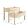 Mesa de Cultivo Huerto Urbano Elevado de Madera de 2 Niveles 86x85x72 cm Madera Natural - Ogal.Es