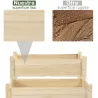 Mesa de Cultivo Huerto Urbano Elevado de Madera de 2 Niveles 86x85x72 cm Madera Natural - Ogal.Es