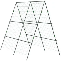 Soporte para Plantas Trepadoras de Jardín Triangular con Estructura de Acero para Frutas Verduras 180x100x180 cm... - Ogal.Es