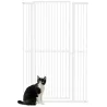 Barrera para Perros Extra Alta con Ancho Ajustable 77-104 cm Puerta para Perros con Extensiones y Puerta de Paso... - Ogal.Es