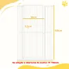 Barrera para Perros Extra Alta con Ancho Ajustable 77-104 cm Puerta para Perros con Extensiones y Puerta de Paso... - Ogal.Es