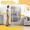 Barrera para Perros Extra Alta con Ancho Ajustable 77-104 cm Puerta para Perros con Extensiones y Puerta de Paso... - Ogal.Es
