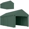 Garaje Exterior para Coche 6x3 m Impermeable Anti-UV con Paredes Laterales Desmontables y 2 Puertas con Cremalle... - Ogal.Es