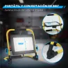 Foco LED con 8500 Lúmenes IP65 6500K Resistente a la Intemperie Ajustable y Portátil 35x20x32 cm Amarillo - Ogal.Es