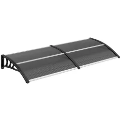 Marquesina de Protección contra Sol y Lluvia 196x75x23 cm con Cubierta de Policarbonato para Puertas y Ventanas ... - Ogal.Es