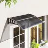 Marquesina de Protección contra Sol y Lluvia 100x75x23 cm con Cubierta de Policarbonato para Puertas y Ventanas ... - Ogal.Es
