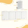 Barrera de Seguridad para Perros Valla para Perros Plegable 207,5 cm con Pies Extraíbles para Escalera Pasillo B... - Ogal.Es