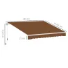 Toldo de Pared con Brazo Articulado y Manivela Marco Resistente de Aluminio y Cubierta de Poliéster 295x245 cm Café - Ogal.Es