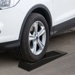 Conjunto de 2 Rampas para Coche de Plástico Rampas Portátiles Carga de hasta 3 Toneladas Rampas para SUV Furgonetas - Ogal.Es