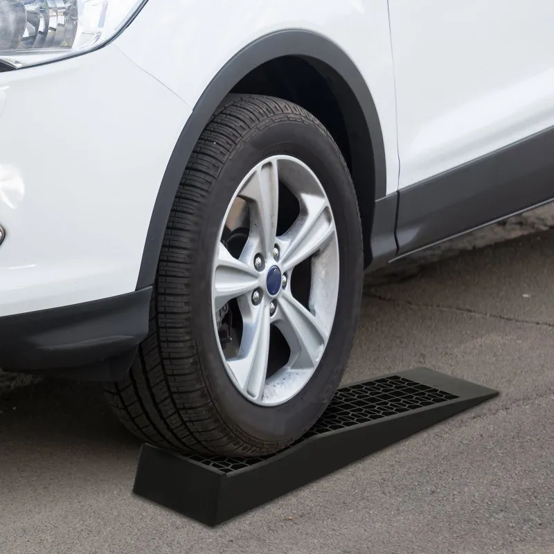 Conjunto de 2 Rampas para Coche de Plástico Rampas Portátiles Carga de hasta 3 Toneladas Rampas para SUV Furgonetas - Ogal.Es