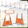 Kit de Agilidad para Perros Agility de 6 Piezas para Mascotas con Saltos Slalom Caja de Pausa Silbato y Pelotas - Ogal.Es