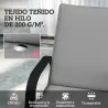 2 Cojines para Tumbonas de Jardín con Protección UV Resistentes a Salpicaduras 193x58x6 cm Gris - Ogal.Es