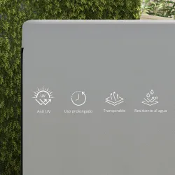 Funda Protectora Impermeable para Balancín de Jardín 3 Plazas con Cremallera Antipolvo y Antiviento 215x155x150 cm - Ogal.Es