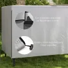 Funda Protectora Impermeable para Balancín de Jardín 3 Plazas con Cremallera Antipolvo y Antiviento 215x155x150 cm - Ogal.Es