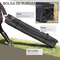 Carpa Plegable Pop-up con Altura Ajustable Protección UV50+ Doble Techo y Mosquiteras 4x4x2,8 m Gris - Ogal.Es