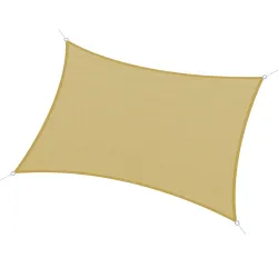 Toldo de Terraza Rectangular 6x4 m con Protección Rayos UV Anillas de Acero Inoxidable y Cuerdas para Jardín Pat... - Ogal.Es