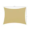 Toldo de Terraza Rectangular 6x4 m con Protección Rayos UV Anillas de Acero Inoxidable y Cuerdas para Jardín Pat... - Ogal.Es