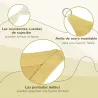 Toldo de Terraza Rectangular 6x4 m con Protección Rayos UV Anillas de Acero Inoxidable y Cuerdas para Jardín Pat... - Ogal.Es