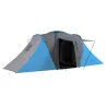 Tienda de Campaña para de 4 Personas con 2 Dormitorios Tienda de Camping Impermeable 2000mm 555x225x190 cm Gris ... - Ogal.Es