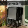 Conjunto de Muebles de Jardín de 6 Piezas con Mesa Redonda Sillas Plegables y Sombrilla para Patio y Terraza Col... - Ogal.Es