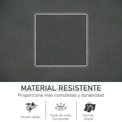 Mecedora de Exterior Tumbona Mecedora con Reposabrazos Reposacabezas Acolchado y Bolsillo Lateral 150x62x88 cm N... - Ogal.Es