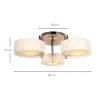 Lámpara de Techo Gota E27 Iluminación de Techo con Pantalla de Acrílico para Salón Dormitorio Comedor Cocina Blanco - Ogal.Es