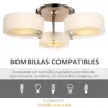 Lámpara de Techo Gota E27 Iluminación de Techo con Pantalla de Acrílico para Salón Dormitorio Comedor Cocina Blanco - Ogal.Es