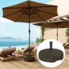 Base para Sombrilla de Jardín Rellenable 28 kg Rellenada con Arena y 23 L Rellenada con Agua Ø55x30 cm Marrón - Ogal.Es
