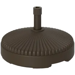 Base para Sombrilla de Jardín Rellenable 28 kg Rellenada con Arena y 23 L Rellenada con Agua Ø55x30 cm Marrón - Ogal.Es