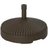 Base para Sombrilla de Jardín Rellenable 28 kg Rellenada con Arena y 23 L Rellenada con Agua Ø55x30 cm Marrón - Ogal.Es