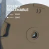 Base para Sombrilla de Jardín Rellenable 28 kg Rellenada con Arena y 23 L Rellenada con Agua Ø55x30 cm Marrón - Ogal.Es