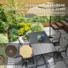 Base para Sombrilla de Jardín Rellenable 28 kg Rellenada con Arena y 23 L Rellenada con Agua Ø55x30 cm Marrón - Ogal.Es
