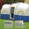 Tienda de Campaña Familiar para 4 Personas Impermeable con Dormitorios Independientes 435x251x195 cm Azul y Blanco - Ogal.Es