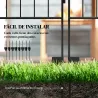 Valla de Jardín Exterior de 4 Paneles 88x110 cm Vallas Decorativas con Ángulo Ajustable Negro - Ogal.Es