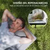 Cama de Camping Plegable con Cojín Integrado Reposacabezas y Bolsillo Lateral 187x67x37 cm Gris - Ogal.Es
