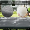 Cama de Camping Plegable con Cojín Integrado Reposacabezas y Bolsillo Lateral 187x67x37 cm Gris - Ogal.Es