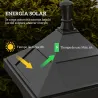 Farol Solar de Jardín con 6h de Autonomía y Anclaje de Suelo Farol de Exterior en ABS y Policarbonato Ø15x127 cm... - Ogal.Es