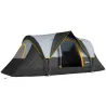 Tienda de Acampada para 5 Personas Impermeable 3000mm+ con Bolsa de Transporte y Gancho 455x220x180 cm Gris - Ogal.Es