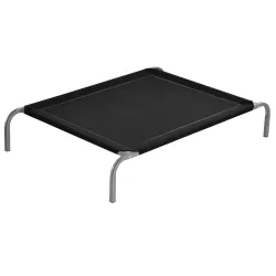 Cama Elevada para Perros 110x75x20 cm con Marco de Acero para Interior Exterior Negro - Ogal.Es