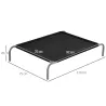 Cama Elevada para Perros 110x75x20 cm con Marco de Acero para Interior Exterior Negro - Ogal.Es