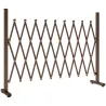 Valla de Jardín Exterior de Aleación de Aluminio Puerta de Jardín Exterior Extensible 250x31x103,5 cm Café Oscuro - Ogal.Es