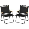 Set 2 Sillas de Jardín Plegables con Reposabrazos Sillas para Camping y Playa en Tela Oxford y Acero 54x59x78 cm... - Ogal.Es