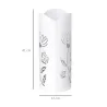 Paragüero de Acero con 4 Ganchos y Bandeja de Goteo Extraíble y Diseño Decorativo 17x17x41 cm Blanco - Ogal.Es