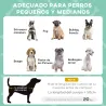 Cama para Perros Elevada con Toldo Marco de Acero y Bolsa de Transporte para Interior y Exterior 76x61x69,5 cm Gris - Ogal.Es
