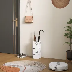 Paragüero de Acero con Bandeja Recoge Gotas Ganchos para Paraguas Plegables y Diseño Decorativo 15,5x15,5x41 cm ... - Ogal.Es