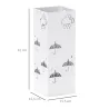Paragüero de Acero con Bandeja Recoge Gotas Ganchos para Paraguas Plegables y Diseño Decorativo 15,5x15,5x41 cm ... - Ogal.Es