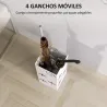 Paragüero de Acero con Bandeja Recoge Gotas Ganchos para Paraguas Plegables y Diseño Decorativo 15,5x15,5x41 cm ... - Ogal.Es