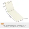 2 Cojines para Tumbonas de Jardín con Protección UV Resistentes a Salpicaduras 193x58x6 cm Crema - Ogal.Es