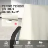 2 Cojines para Tumbonas de Jardín con Protección UV Resistentes a Salpicaduras 193x58x6 cm Crema - Ogal.Es